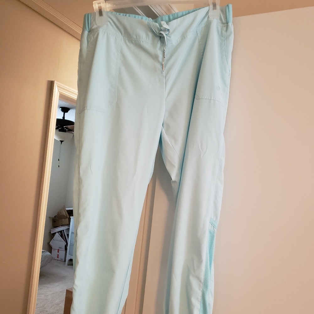 White Cross Fit Jogger Scrub Bottom